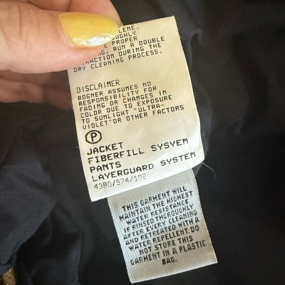 Bogner Vintage One-Piece Ski Suit Navy Blue Gold Hardware Belted Pockets - Picture 10 of 12